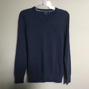 NAUTICA Luxury Performance blue Vneck sweater S